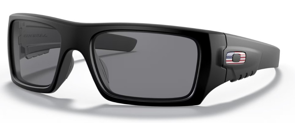 Oakley Sunglasses Standard Issue Ballistic Det Cord Usa Flag Matte Black Frame With Grey Lenses